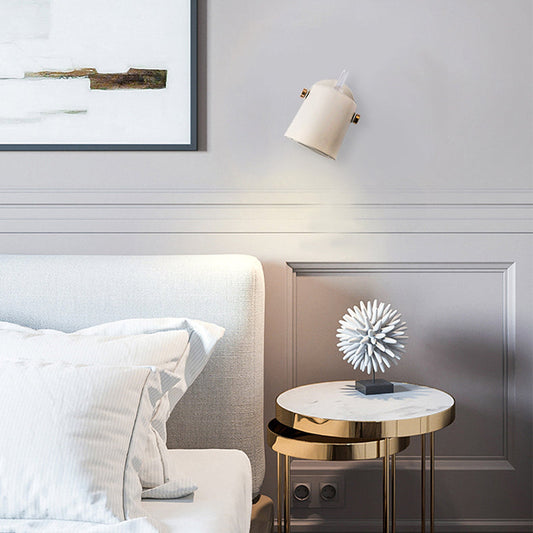 Minimalist Rotatable Cylinder Iron 1-Light Wall Sconce Lamp