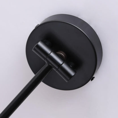 Nordic Minimalist Cone Swing Arm Wood Grain Wall Sconce