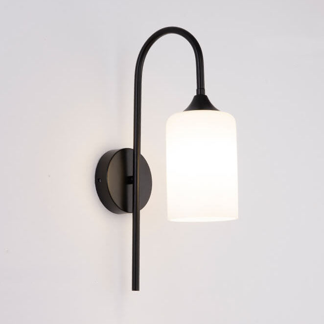 Glass Shade Bending Arm 1-Light Wall Sconce Lamp