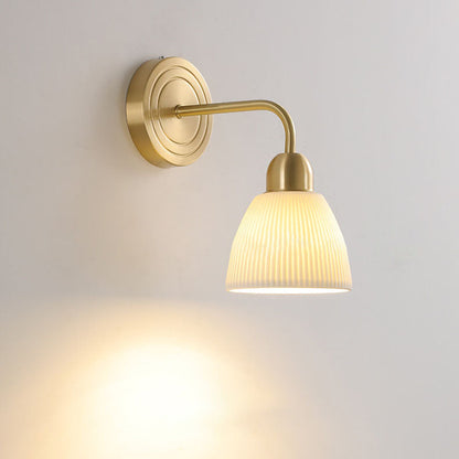 Geometrical Gold Finish Frame 1-Light Wall Sconce Lamp