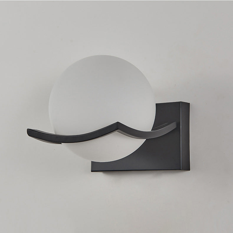 Simplicity Glass Ball Shade 1-Light Wall Sconce Lamp