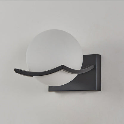 Simplicity Glass Ball Shade 1-Light Wall Sconce Lamp