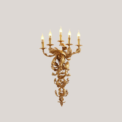 French Lamp Arm Palace Candelabra 5-Light Wall Sconce Lamp