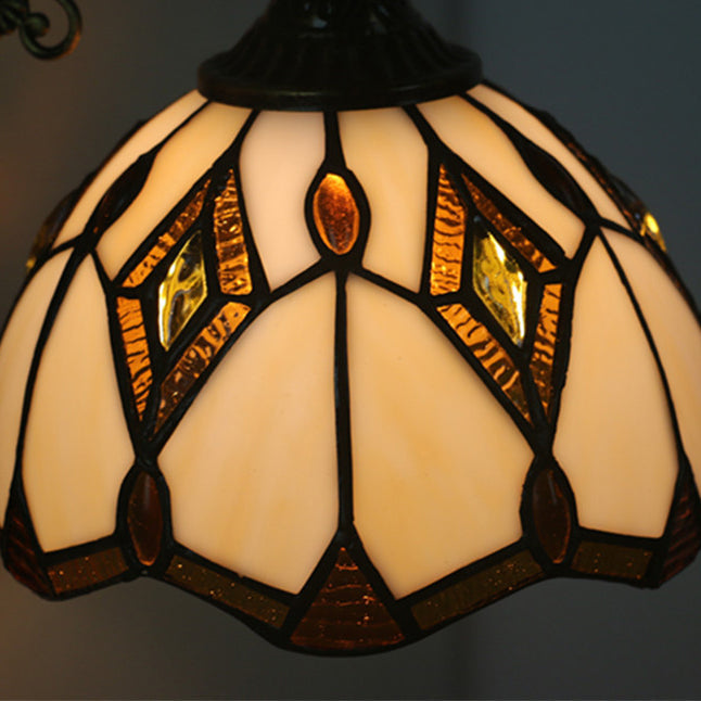 Tiffany Baroque Geometric Bowl 1-Light Wall Sconce Lamp