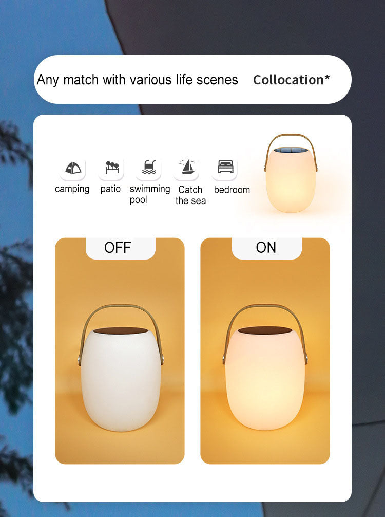 Solar PE Portable Basket LED Outdoor Waterproof Light