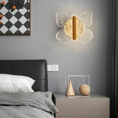 Luxury Hardware Acrylic Butterfly LED Wall Sconce Lamp
