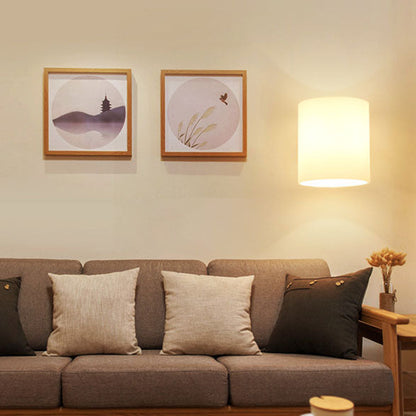 Warm Rubber Wood Glass 1/2 Light Wall Sconce Lamp