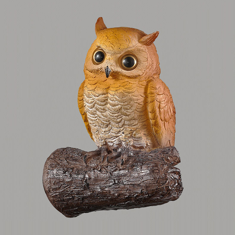 Traditional Resin Animal Owl 1-Light Wall Sconce Lamp