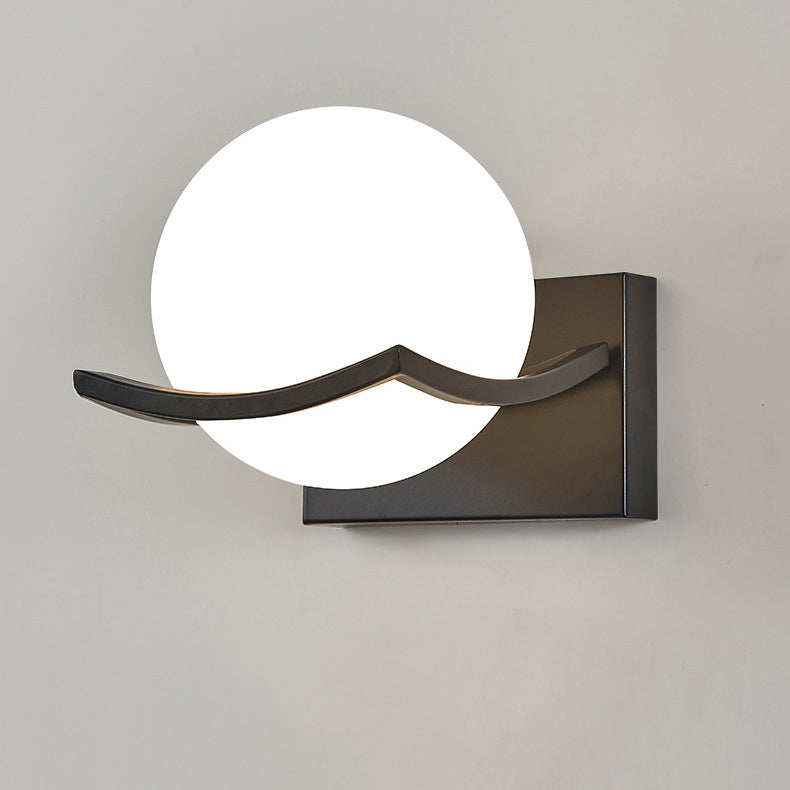 Simplicity Glass Ball Shade 1-Light Wall Sconce Lamp