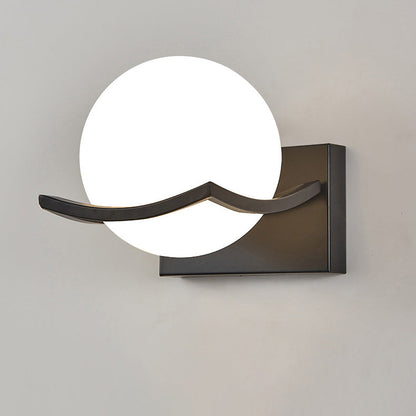 Simplicity Glass Ball Shade 1-Light Wall Sconce Lamp