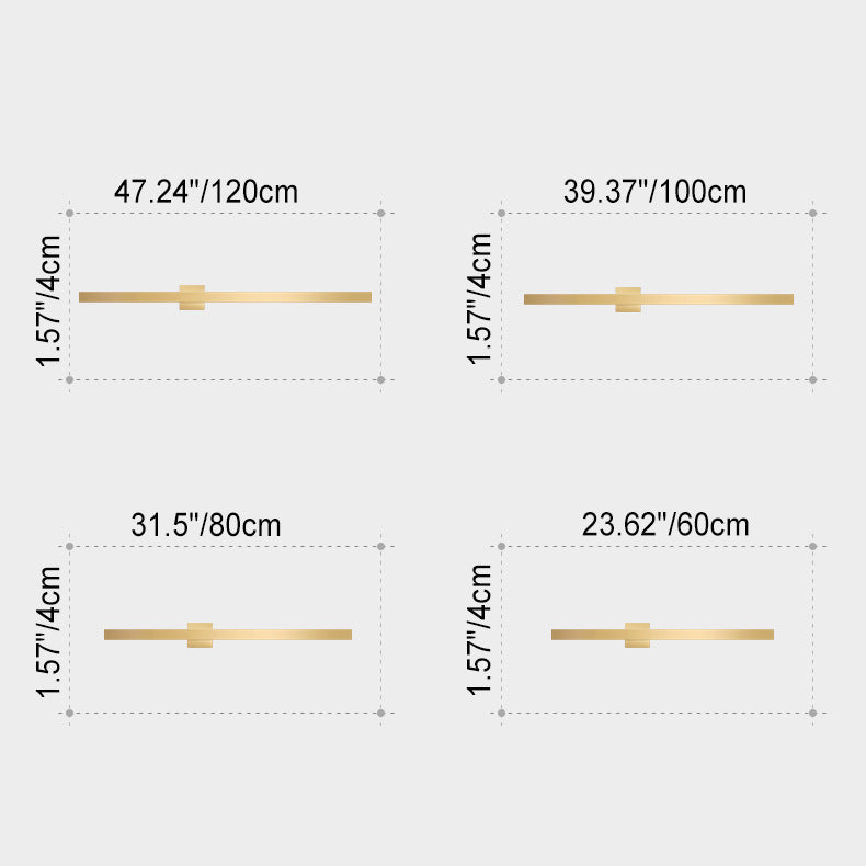 Minimalist Long Strip Iron Acrylic LED Wall Sconce Lamp