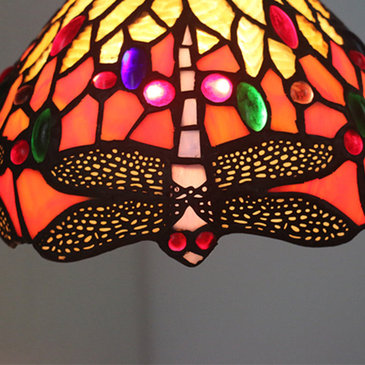 Tiffany Dragonfly Iron Glass 1-Light Wall Sconce Lamp