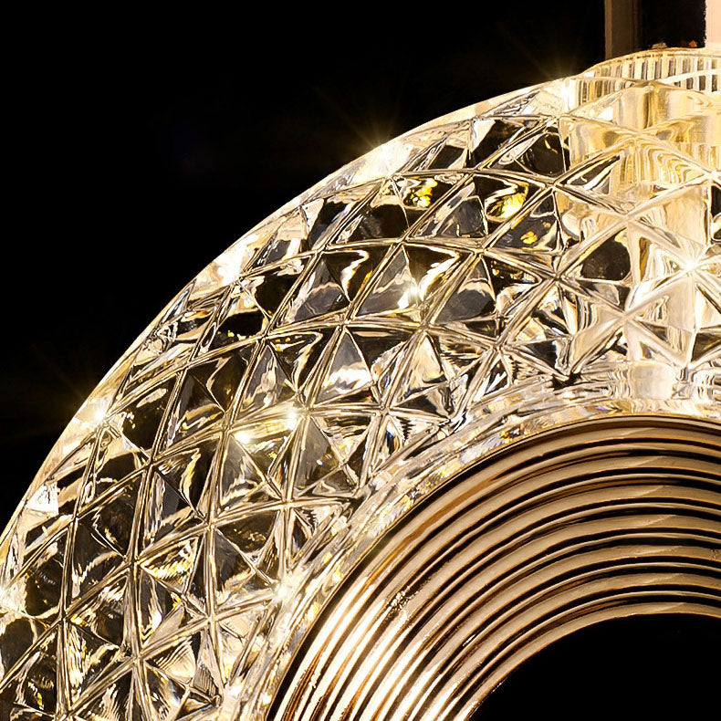 Zinc Alloy Acrylic Shade Oval Ring LED Wall Sconce Lamp