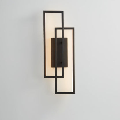Mid-century Rectangular Geometric LED Wall Sconce Lamp