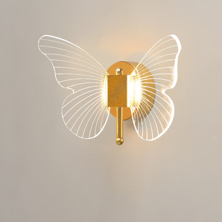Creative Butterfly Acrylic Iron LED Wall Sconce Lamp