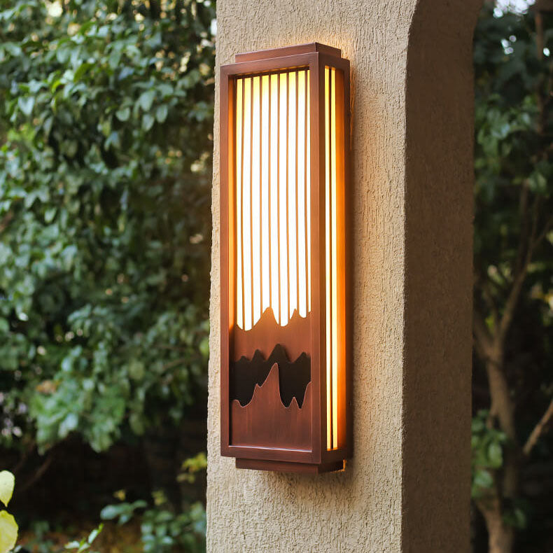 Chinese Steel Outdoor Waterproof 1-Light Wall Sconce Lamp