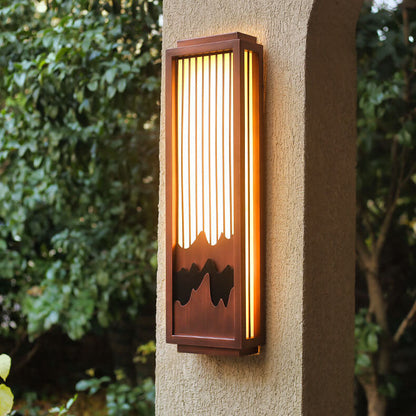 Chinese Steel Outdoor Waterproof 1-Light Wall Sconce Lamp