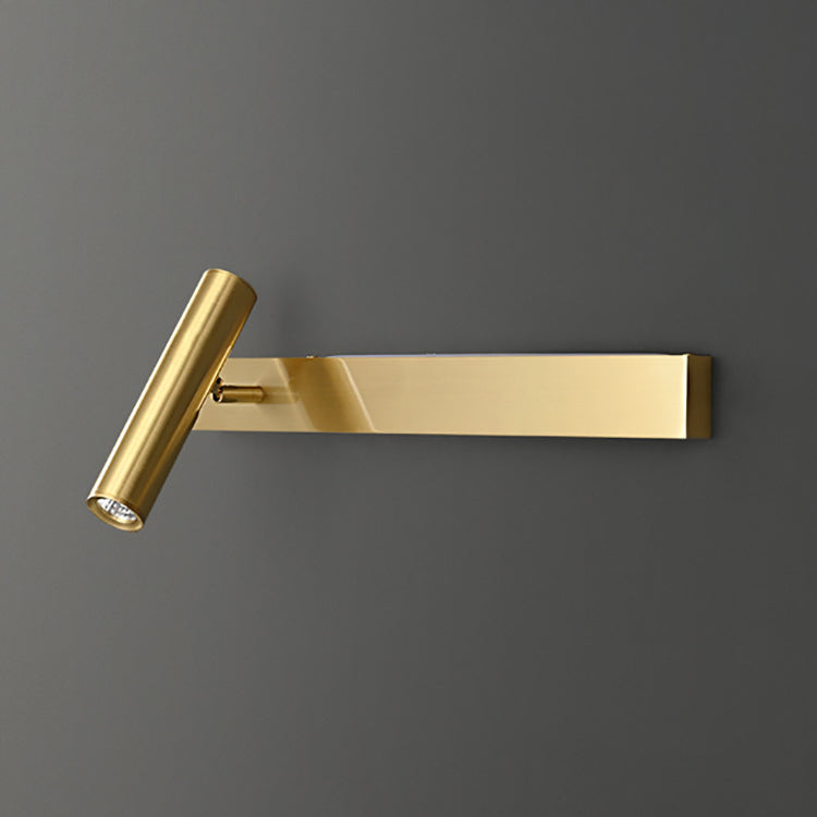Luxury Rectangle Cylinder Full Copper LED Wall Sconce Lamp