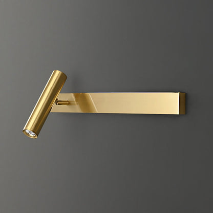 Luxury Rectangle Cylinder Full Copper LED Wall Sconce Lamp