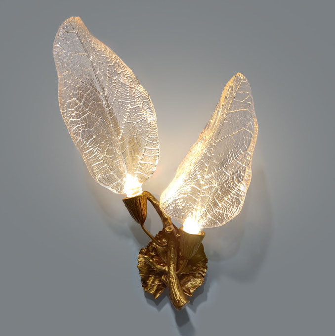 Light Luxury All-Copper Resin 2/3-Light Wall Sconce Lamp