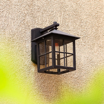 Simplicity Square Glass Shade 1-Light Wall Sconce Lamp