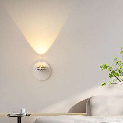 Aluminum Geometric Square Round Iron LED Wall Sconce Lamp