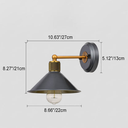 Aluminum Wrought Iron Lampshade 1-Light Wall Sconce Lamp