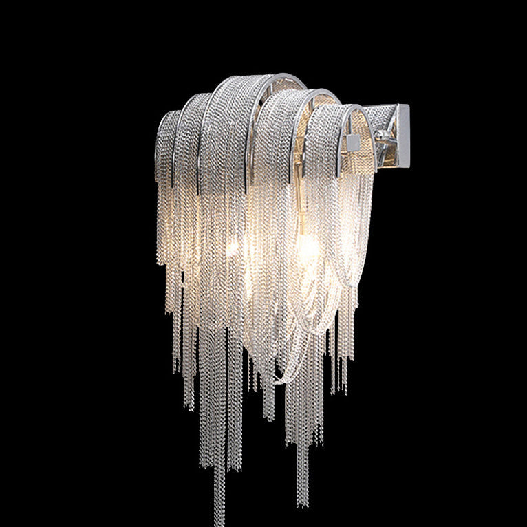 Iron Aluminum Tassel Chain 2/4 Light Wall Sconce Lamp