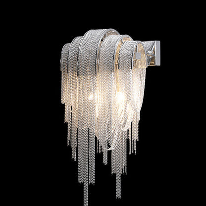 Iron Aluminum Tassel Chain 2/4 Light Wall Sconce Lamp