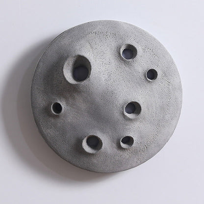 Industrial Round Crater Resin Acrylic LED Wall Sconce Lamp