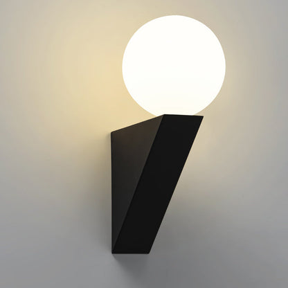 Triangle Orb Iron Plastic 1-Light Wall Sconce Lamp