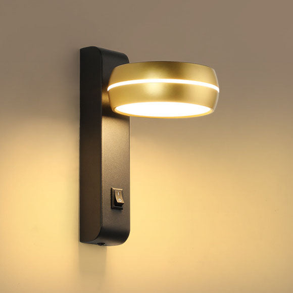 Round Rectangle Aluminum Iron PS LED Wall Sconce Lamp