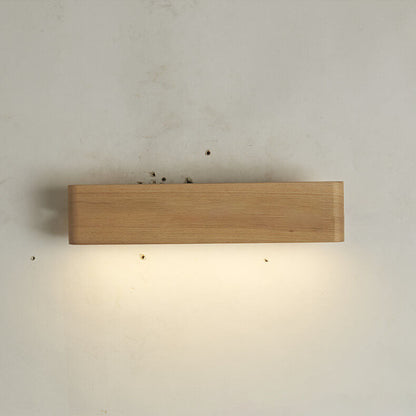 Rotatable Long Bar Wood Acrylic LED Wall Sconce Lamp