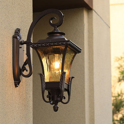 Aluminum Acrylic Shade 1-Light Waterproof Wall Sconce Lamp