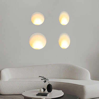 Round Aluminum Plaster LED Embedded Wall Sconce Lamp