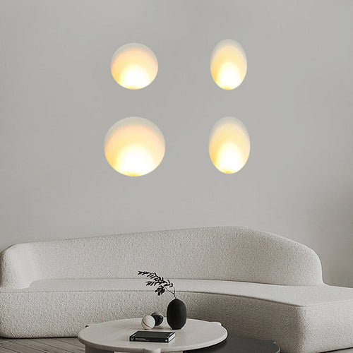 Round Aluminum Plaster LED Embedded Wall Sconce Lamp