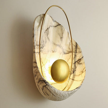 Scandinavian Shell Resin Metal LED Wall Sconce Lamp