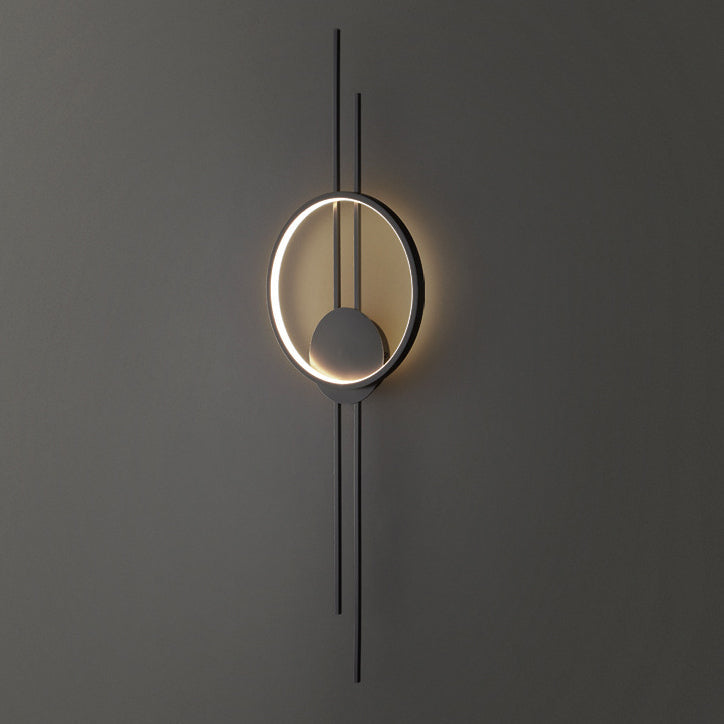 Modern Minimalist Asymmetric Copper LED Wall Sconce Lamp