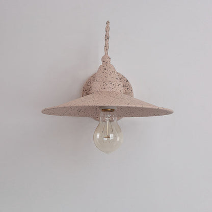 Waterproof Metal Plate Bowl 1-Light Wall Sconce Lamp