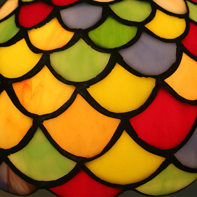 Tiffany Stained Glass Alloy Dome 1-Light Wall Sconce Lamp