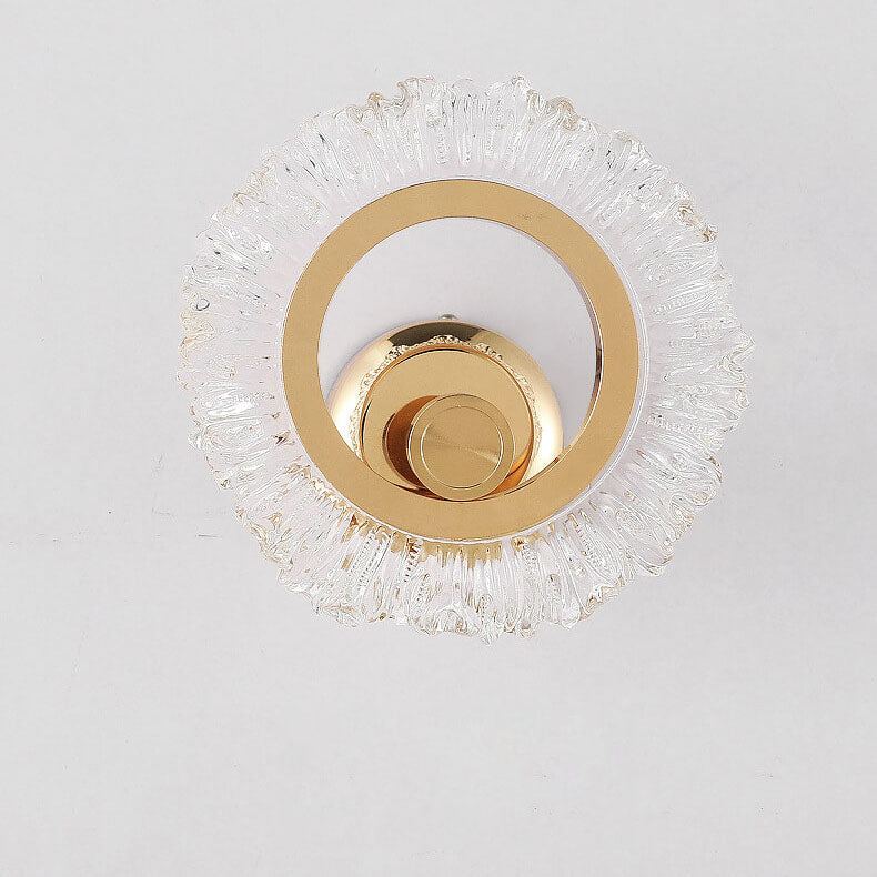 Light Acrylic Sunflower Shape Iron LED Wall Sconce Lamp