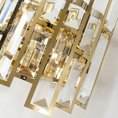 Stainless Multiple Rectangular 1/2 Light Wall Sconce Lamp