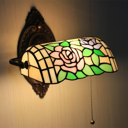 Tiffany Stained Glass 1-Light Zipper Wall Sconce Lamp