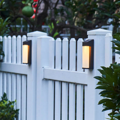 Solar Square Frosted Glass Waterproof Outdoor LED Wall Sconce Lamp