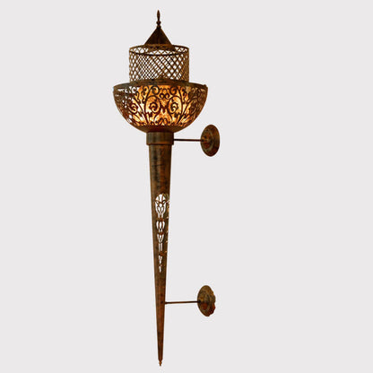Ethnic Style Wrought Iron Long 4-Light Wall Sconce Lamp