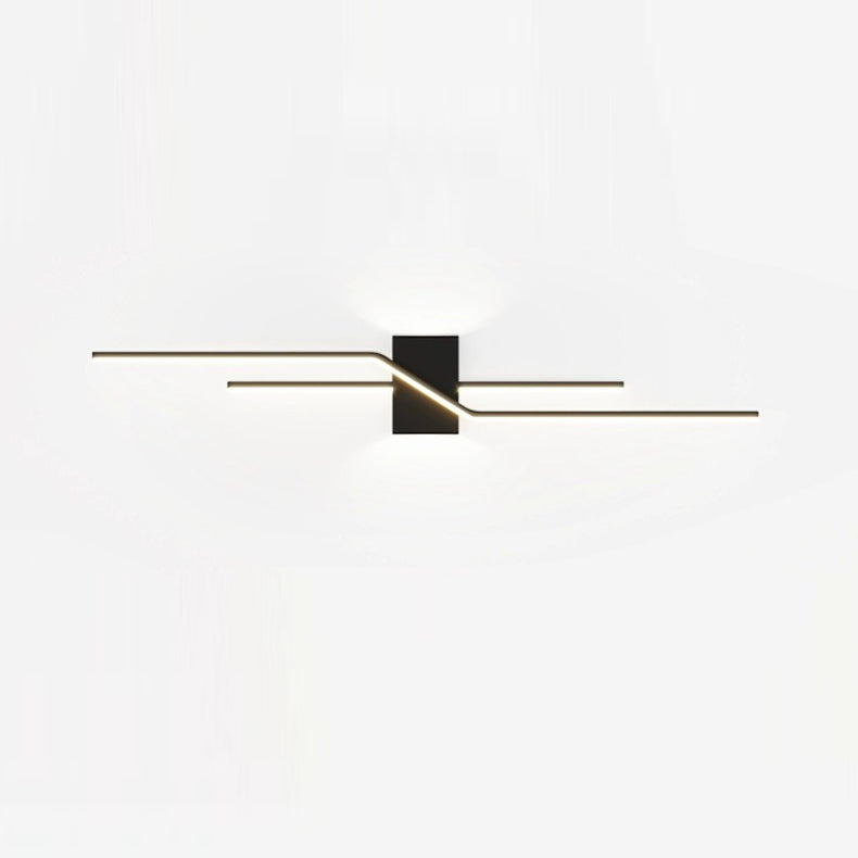 Aluminum Geometric Long Straight Line LED Wall Sconce Lamp