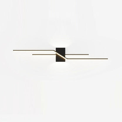 Aluminum Geometric Long Straight Line LED Wall Sconce Lamp