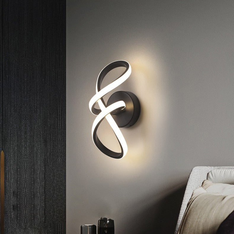 Modern Minimalist Bow Metal Acrylic LED Wall Sconce Lamp