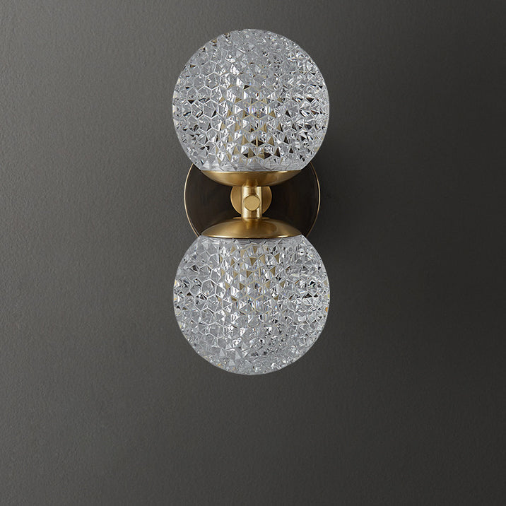 All Acrylic Spherical Lamp Shade 1/2-Light Wall Sconce Lamp