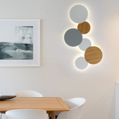 Modern Minimalist Round Eclipse Iron LED Wall Sconce Lamp